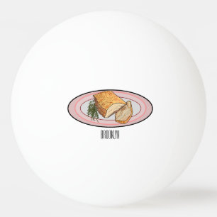 Balle De Ping Pong Illustration du ventre de porc rôti