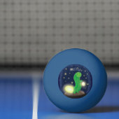 Balle De Ping Pong Illustration du ver vert mou (Filet)