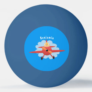 Balle De Ping Pong Illustration d'un avion rouge volant mignon
