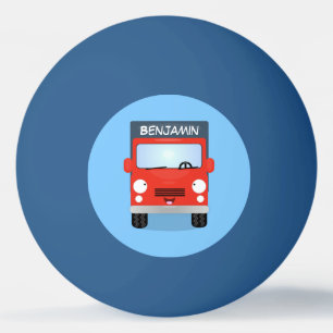 Balle De Ping Pong Illustration d'un camion kawaii rouge mou