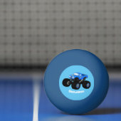 Balle De Ping Pong Illustration d'un camion monstre bleu mou (Filet)