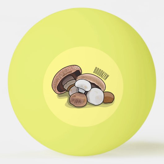 Balle De Ping Pong Illustration d'un champignon (Devant)