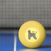 Balle De Ping Pong Illustration d'un chien hound afghan (Filet)