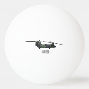 Balle De Ping Pong Illustration d'un hélicoptère de l'armée de Chinoo