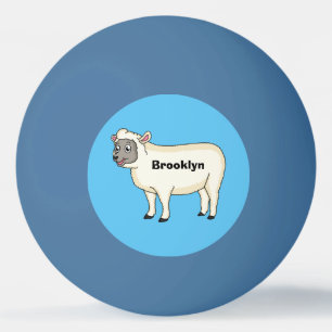 Balle De Ping Pong Illustration d'un mouton joyeux