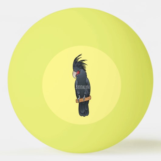Balle De Ping Pong Illustration d'un oiseau de cobaye de palme (Devant)