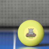 Balle De Ping Pong Illustration d'un petit rhinocéros (Filet)