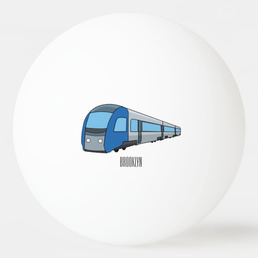 Balle De Ping Pong Illustration d'un train électrique (Dos)