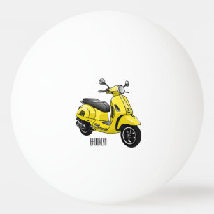 Balle De Ping Pong Illustration d'une moto cyclable