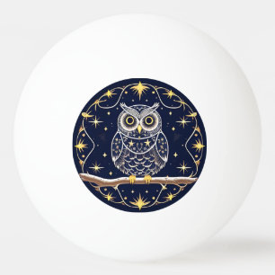 Balle De Ping Pong Illustration Élégante de la Lune Intriquée de Hibo