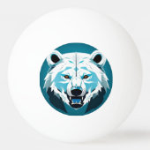Balle De Ping Pong Illustration géométrique de l'ours polaire (Dos)