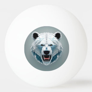 Balle De Ping Pong Illustration géométrique de l'ours polaire