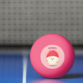 Balle De Ping Pong Illustration mignon du ramboutan rose (Filet)