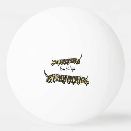 Balle De Ping Pong Illustration Monarch caterpillar (Devant)