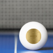 Balle De Ping Pong Image D'Or Métallique - Acier Inoxydable Look Ping (Filet)