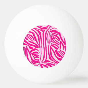 Balle De Ping Pong Impression zèbre rose