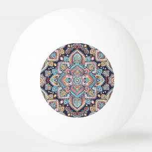 Balle De Ping Pong Indian Paisley : Motif ethnique mandala