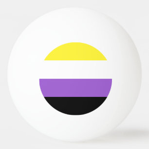 Balle De Ping Pong Indicateur de fierté non binaire