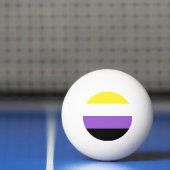 Balle De Ping Pong Indicateur de fierté non binaire (Filet)