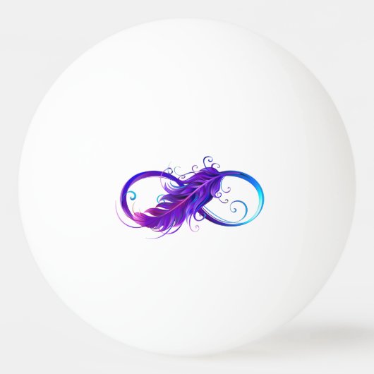 Balle De Ping Pong Infini avec plume violette (Devant)