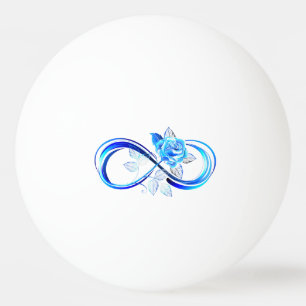 Balle De Ping Pong Infini lumineux avec rose bleue