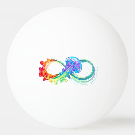 Balle De Ping Pong Infinity with Rainbow Jellyfish (Devant)