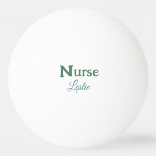 Balle De Ping Pong Infirmière médecin ajouter nom texte vert bleu sip