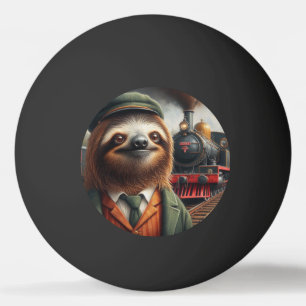 Balle De Ping Pong Ingénieur de train Sloth