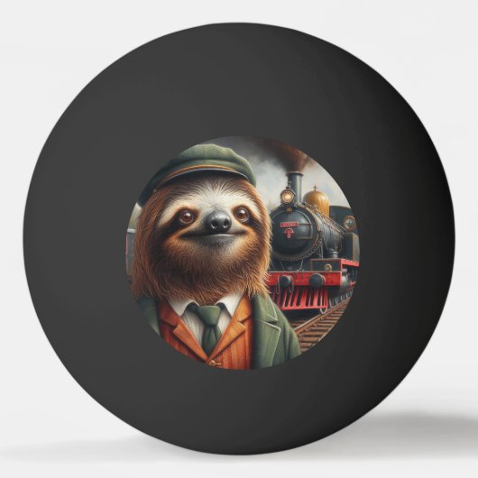 Balle De Ping Pong Ingénieur de train Sloth (Devant)