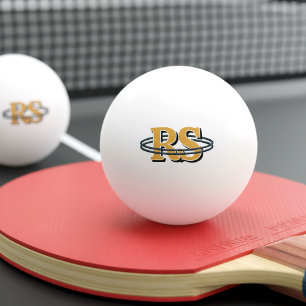 Balle De Ping Pong Initiales Monogramme Orbite Noire Toute Couleur ID