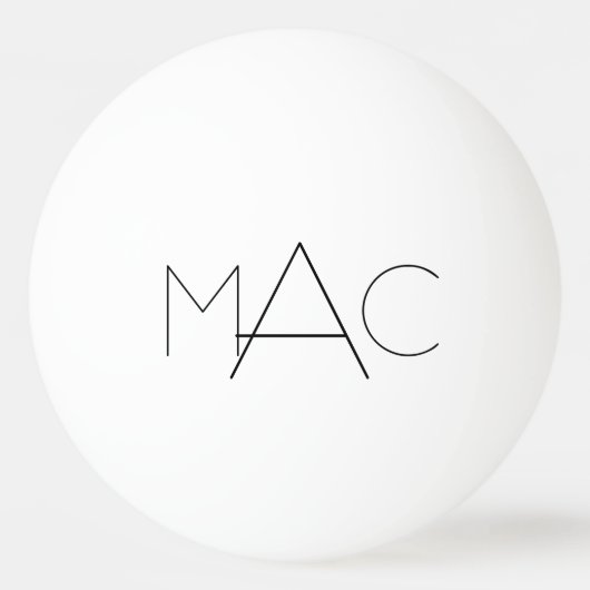 Balle De Ping Pong Initiales personnalisées (Dos)