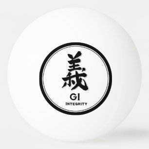 Balle De Ping Pong intégrité GI bushido vertu samurai kanji tattoo