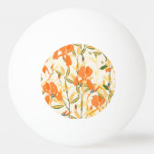 Balle De Ping Pong Iris orange : motif floral transparent (Dos)