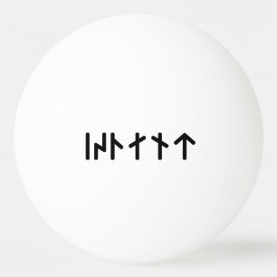 Balle De Ping Pong Islande ᛁᛋᛚᛅᚾᛏ ~ Runes Futhark jeune