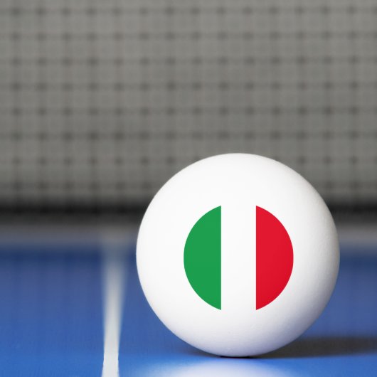 Balle De Ping Pong Italie Drapeau italien Rouge Blanc Vert Italia (Filet)