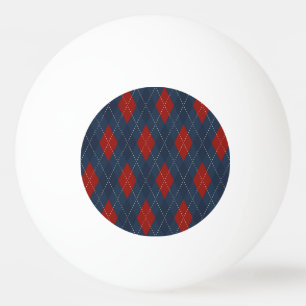 Balle De Ping Pong Jacquard Royal Bleu Motif de Noël