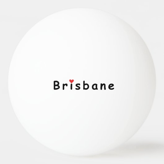 Balle De Ping Pong J'aime Brisbane (Devant)