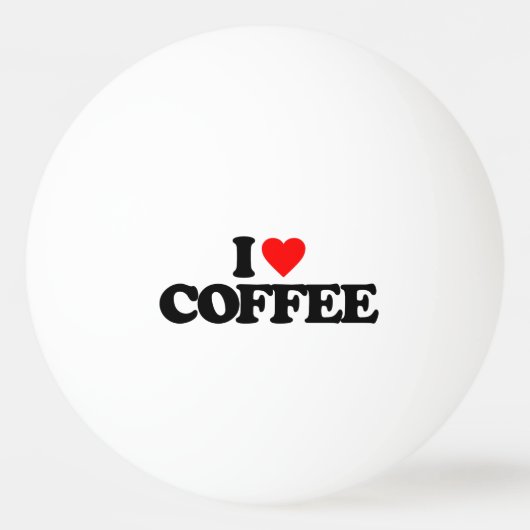 BALLE DE PING PONG J'AIME LE CAFÉ (Devant)