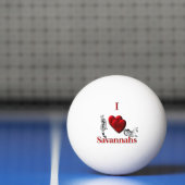 Balle De Ping Pong J'aime Savannah Chat Argent (Filet)