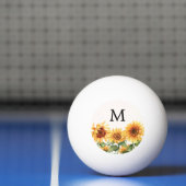Balle De Ping Pong Jardin de tournesol Jaune Monogramme (Filet)