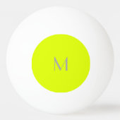 Balle De Ping Pong jaune fluorescent - ajouter monogramme (Devant)