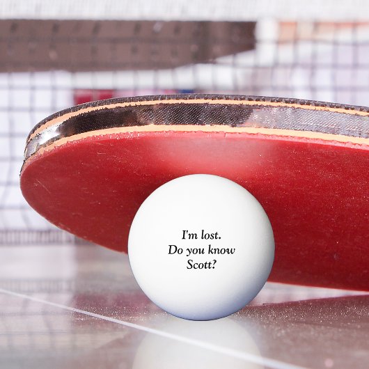 Balle De Ping Pong Je suis Perdu Nom Personnalisé Custom Golf Ball