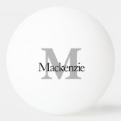 Balle De Ping Pong Jeu classique | Nom du monogramme Script Chic Init (Dos)