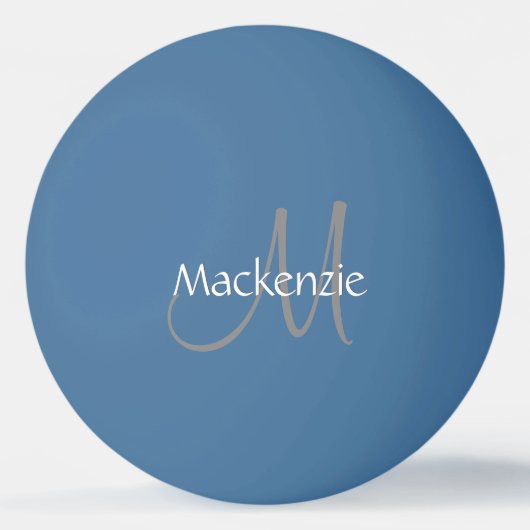 Balle De Ping Pong Jeu classique | Nom du monogramme Script Chic Init (Dos)