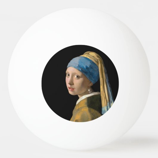 Balle De Ping Pong Johannes Vermeer - Fille avec une oreille perle (Dos)