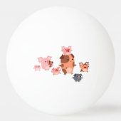 Balle De Ping Pong Joli Cartoon Pig Famille Ping Pong Ball (Devant)