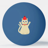 Balle De Ping Pong Joli Chat de Noël (Dos)