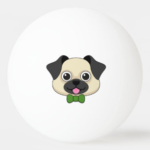 Balle De Ping Pong Joli chien Carlin avec Papillon