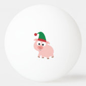 Balle De Ping Pong Joli cochon Elfe de Noël (Dos)