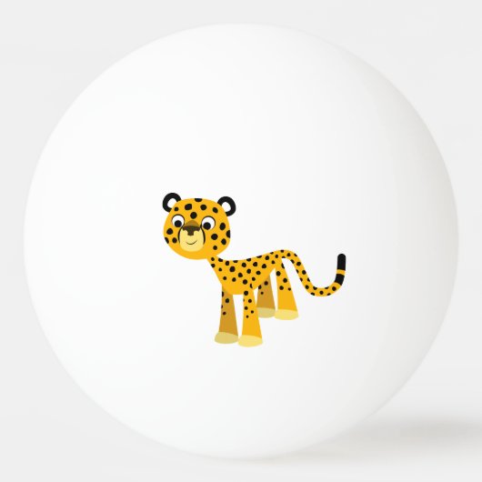 Balle De Ping Pong Joli Dessin Dessin Cheetah Ping Pong Ball (Devant)